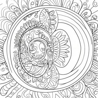 Einfaches Oval Ausmalbild | Oval Ausmalbild