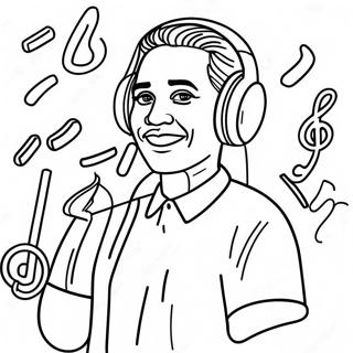 Musik Künstler Ausmalbild | Musik Künstler Ausmalbild