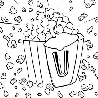 Popcorn Ausmalbild | Popcorn Ausmalbild