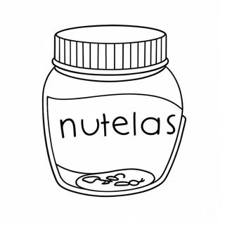 Nutella Glas Ausmalbild | Nutella Ausmalbild