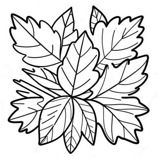 Kinder Herbstblätter Ausmalbild | Kinder Herbst Ausmalbild