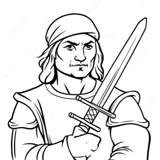 Leonardo mit seinem Schwert Ausmalbild | Aufstieg der TMNT Ausmalbild