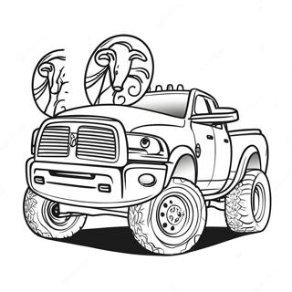 Ram Truck Ausmalbild | Ram Truck Ausmalbild
