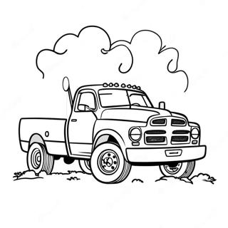 Klassischer Ram Truck Ausmalbild | Ram Truck Ausmalbild