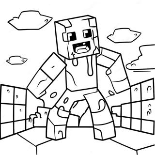 Minecraft Zombie Ausmalbild | Minecraft Zombie Ausmalbild
