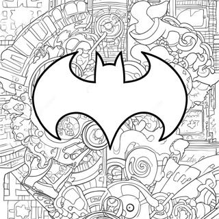 Klassisches Batman-Logo Ausmalbild | Batman-Logo Ausmalbild
