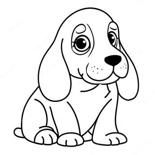Basset Hound Welpe Ausmalbild | Basset Hound Ausmalbild
