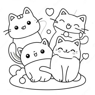 Kawaii Katzen Ausmalbild | Kawaii Katzen Ausmalbild
