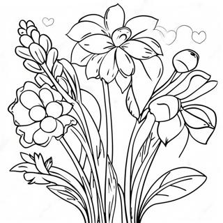 Festliche Schawuot-Blumen Ausmalbild | Schawuot Ausmalbild