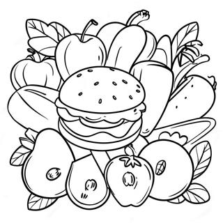 Gesunde Ernährung Ausmalbild | Gesundheit Ausmalbild