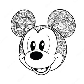 Mickey Mouse Gesicht Ausmalbild | Micky Maus Gesicht Ausmalbild