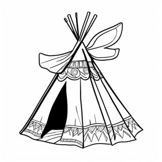 Teepee Ausmalbild | Teepee Ausmalbild