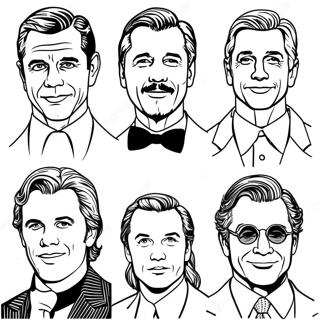 Berühmte Hollywood-Schauspieler Ausmalbild | Hollywood Ausmalbild