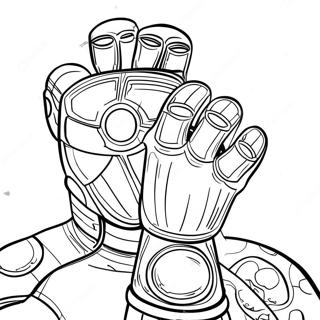 Thanos mit dem Infinity-Handschuh Ausmalbild | Avengers Infinity War Ausmalbild