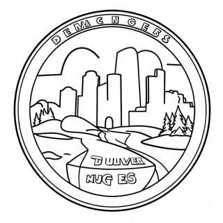 Denver Nuggets Logo Ausmalbild | Denver Nuggets Ausmalbild
