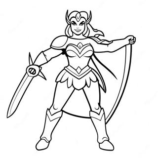 She Ra in Kampfpanzer Ausmalbild | She Ra Ausmalbild