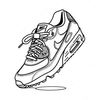 Bunte Air Max Schuhe Ausmalbild | Air Max Ausmalbild