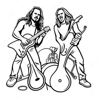 Metallica Bandmitglieder Ausmalbild | Metallica Ausmalbild