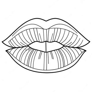 Lippen Ausmalbild mit glänzendem Finish | Lippe Ausmalbild