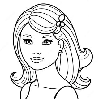 Barbie Kopf Ausmalbild | Barbie Kopf Ausmalbild