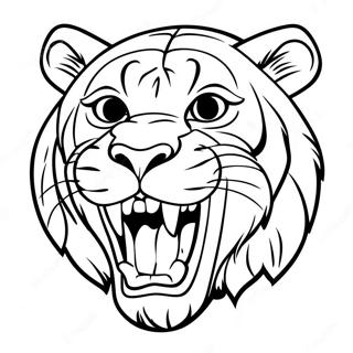 Säbelzahntiger Ausmalbild | Säbelzahntiger Ausmalbild