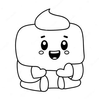 Niedliche Marshmallow-Figur Ausmalbild | Marshmallow Ausmalbild