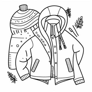 Winterkleidung Ausmalbild | Winterkleidung Ausmalbild