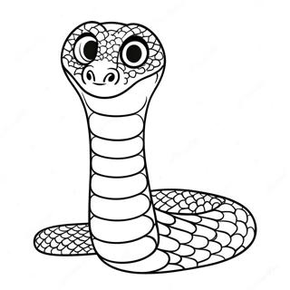 Niedliche Python-Schlange Ausmalbild | Python Ausmalbild