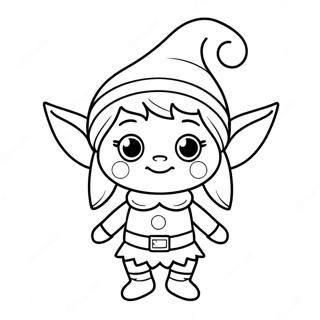 Niedlicher Elf Ausmalbild | Süßer Elf Ausmalbild