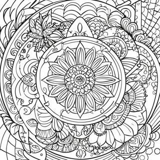 Achtsamkeits-Mandala Ausmalbild | Psychologie Ausmalbild