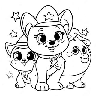 Sheriff Callie mit ihren Freunden Ausmalbild | Sheriff Callie Ausmalbild