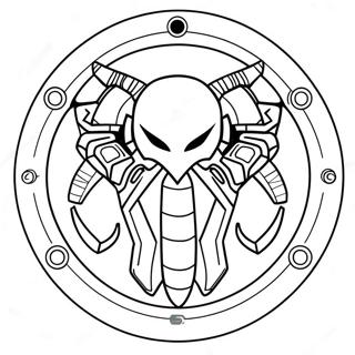 Metroid Logo Ausmalbild | Metroid Ausmalbild