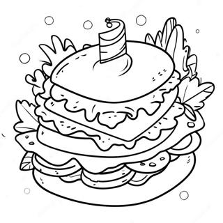 Sandwich Ausmalbild | Sandwich Ausmalbild