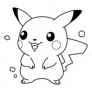 Süßes Chibi Pikachu Ausmalbild | Chibi Pokemon Ausmalbild