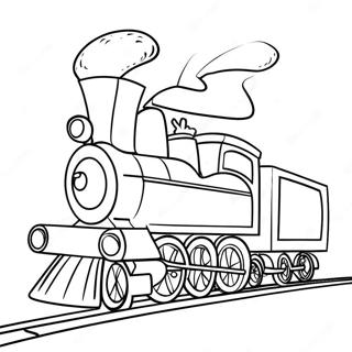 Festlicher Weihnachtszug mit Geschenken Ausmalbild | Weihnachtszug Ausmalbild