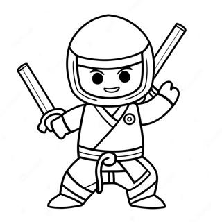 Nya Ninjago in Aktion Ausmalbild | Nya Ninjago Ausmalbild