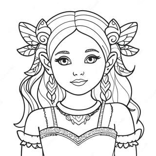 Fantasy Mädchen Ausmalbild | Fantasie Mädchen Ausmalbild
