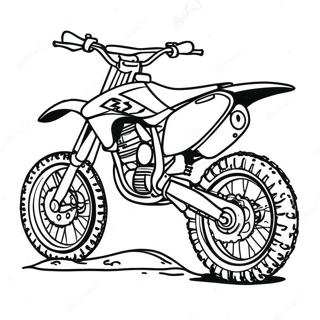 Dirtbike Ausmalbild | Motorrad Ausmalbild
