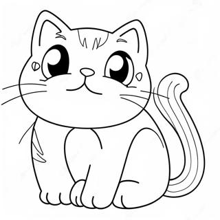 Cartoon-Katze Ausmalbild | Cartoon Katze Ausmalbild