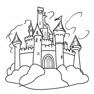 Geheimnisvolles Schloss Ausmalbild | Geheimnis Ausmalbild