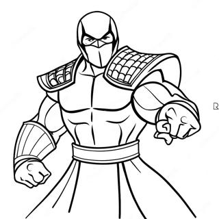 Sub Zero Mortal Kombat Ausmalbild | Sub Zero Mortal Kombat Ausmalbild