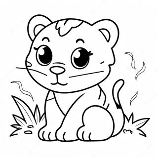 Niedlicher Baby-Tiger Ausmalbild | Baby Tiger Ausmalbild