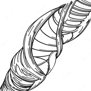 DNA-Doppelhelix Ausmalbild | Genetik Ausmalbild