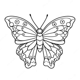 Bunter Seidenflügel Schmetterling Ausmalbild | Seidenflügel Ausmalbild