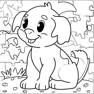 Bunte Puzzle Tiere Ausmalbild | Puzzle Ausmalbild