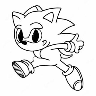 Sonic rennt schnell Ausmalbild | Sticks Sonic Ausmalbild