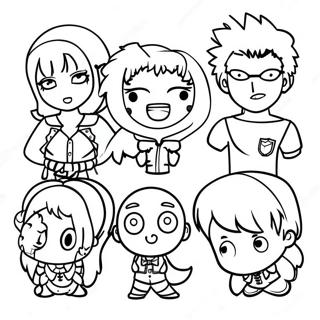 Danganronpa Charaktere Ausmalbild | Danganronpa Ausmalbild