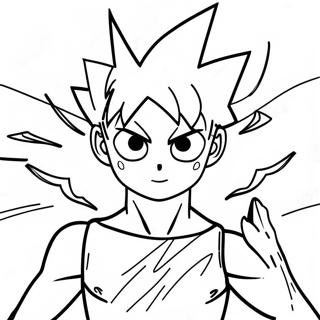 Killua mit Blitzkräften Ausmalbild | Killua Ausmalbild
