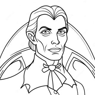 Spooky Gothic Vampir Ausmalbild | Gothic Gruselig Ausmalbild