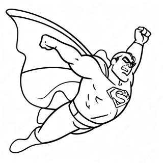 Fliegendes Superhelden Ausmalbild | Superheld Ausmalbild